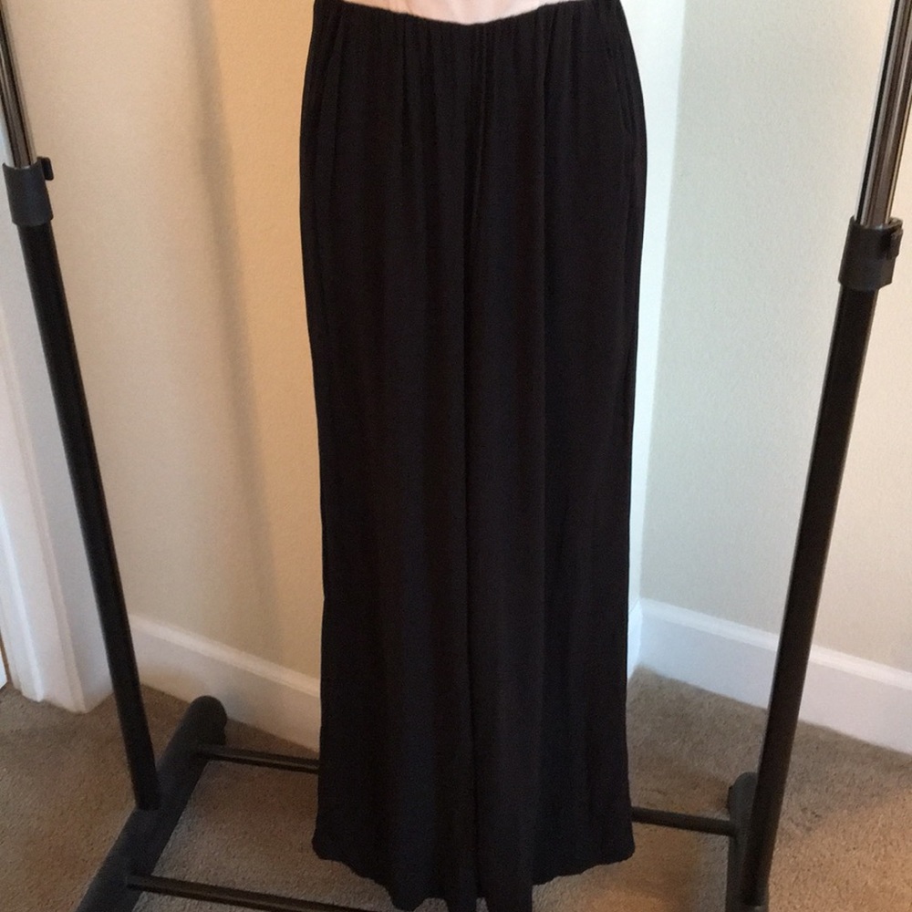 Black + Cream boho sleeveless Jumpsuit - Picture 3 of 5